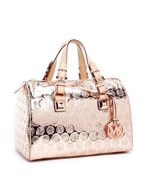 schulterriemen michael kors tasche rosegold|Women's Rose Gold Designer Handbags .